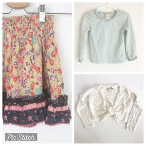 MATILDA JANE Girls Skirt Top Shrug Size 2 Bundle
